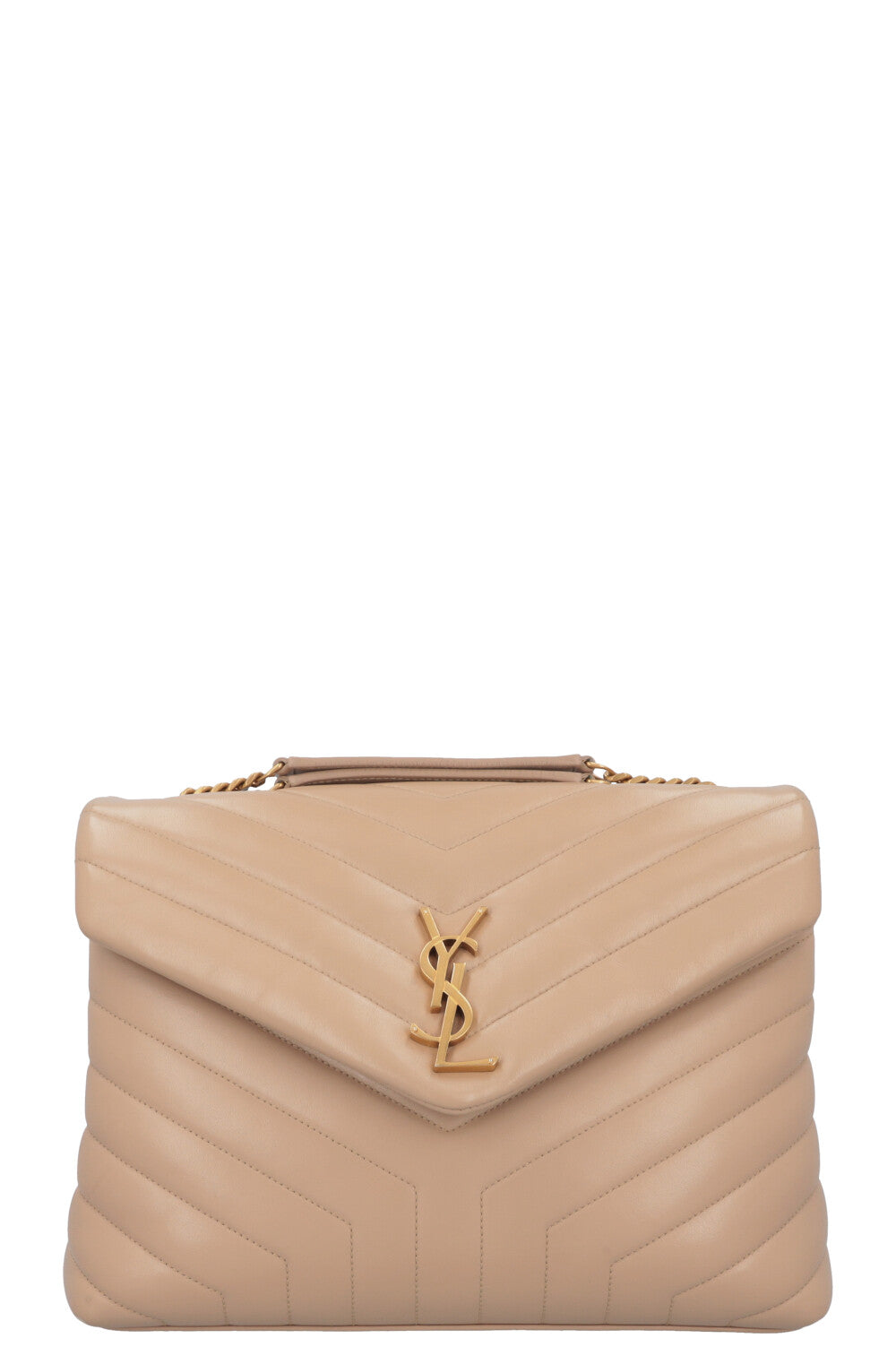 YSL Saint Laurent Crossbody Bag LouLou Beige Medium