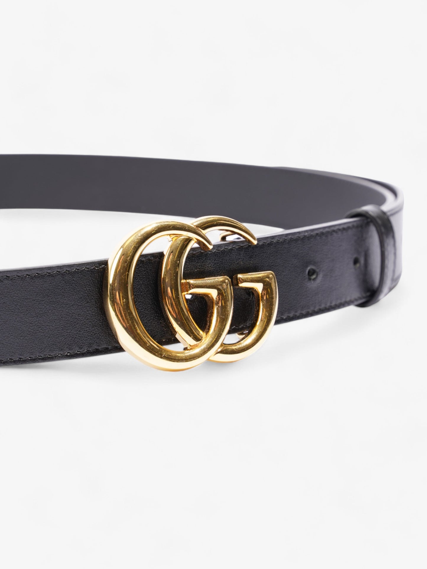 Gucci Marmont Belt Handbag Leather Black Accessory 95Cm 40