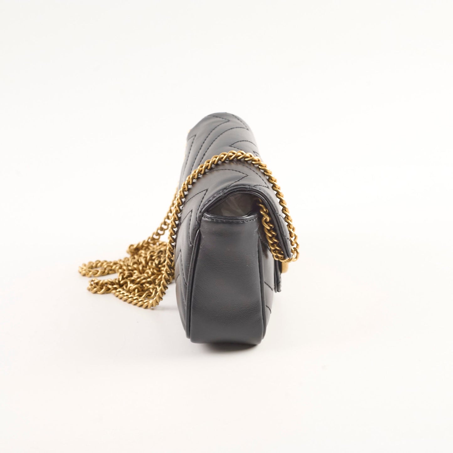 Gucci Supermini Marmont Crossbody Bag Black Marmont Black