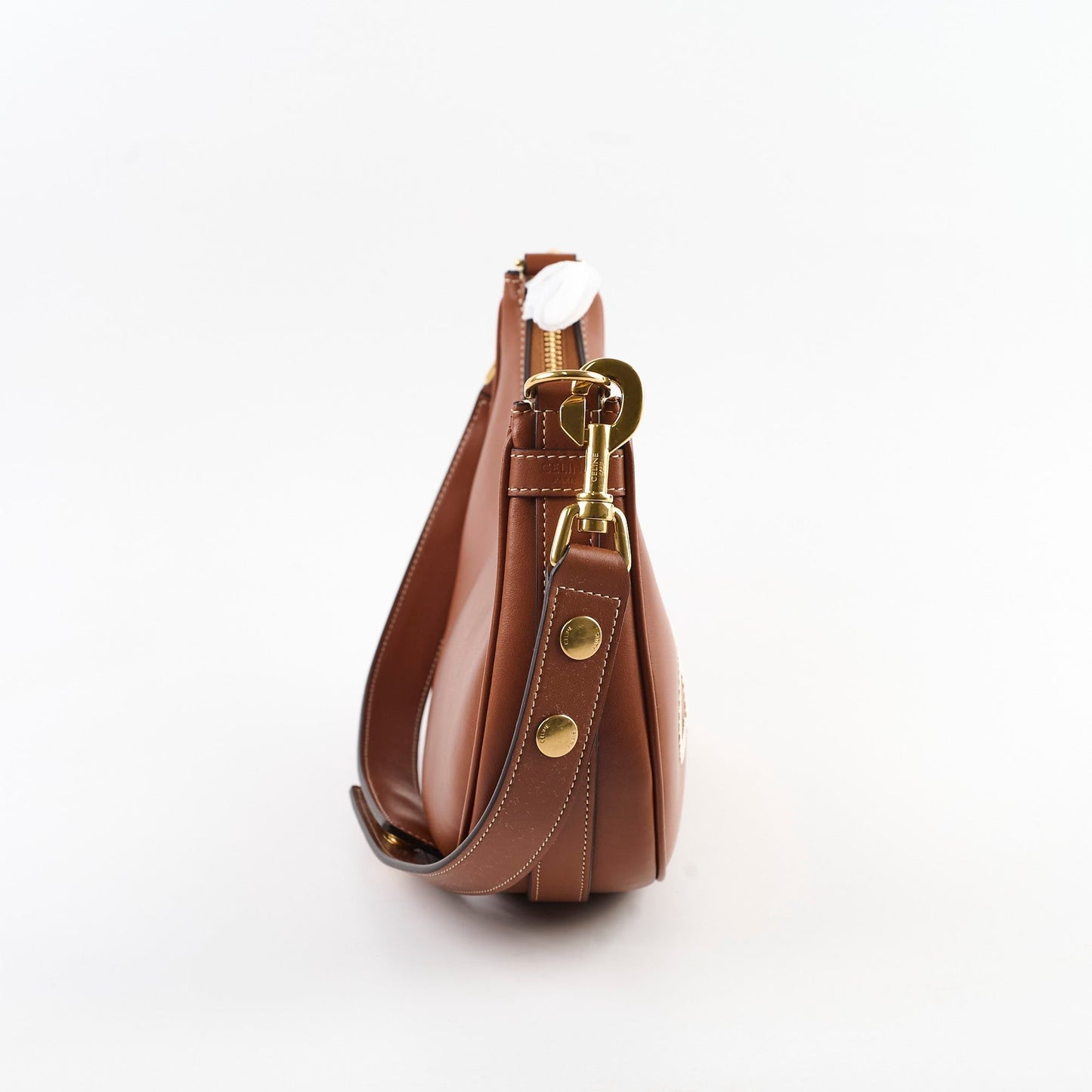 Luxury Ava Strap Bag In Smooth Calfskin Tan Medium Travel Bag