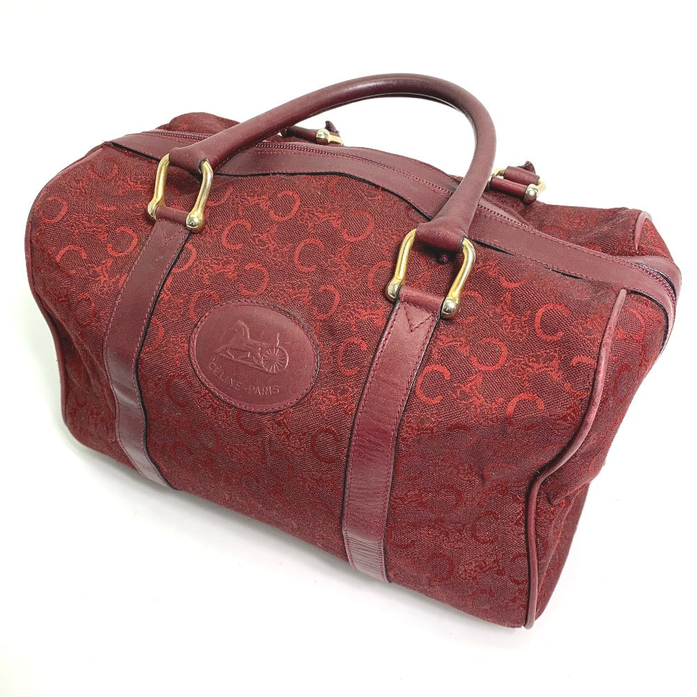 Boston Duffel Bag C Macadam Carriage Women Leather Canvas Travel Bag