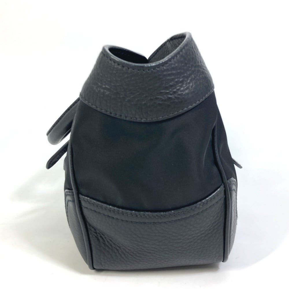 Triangle Logo Tote Bag Women Leather Nylon