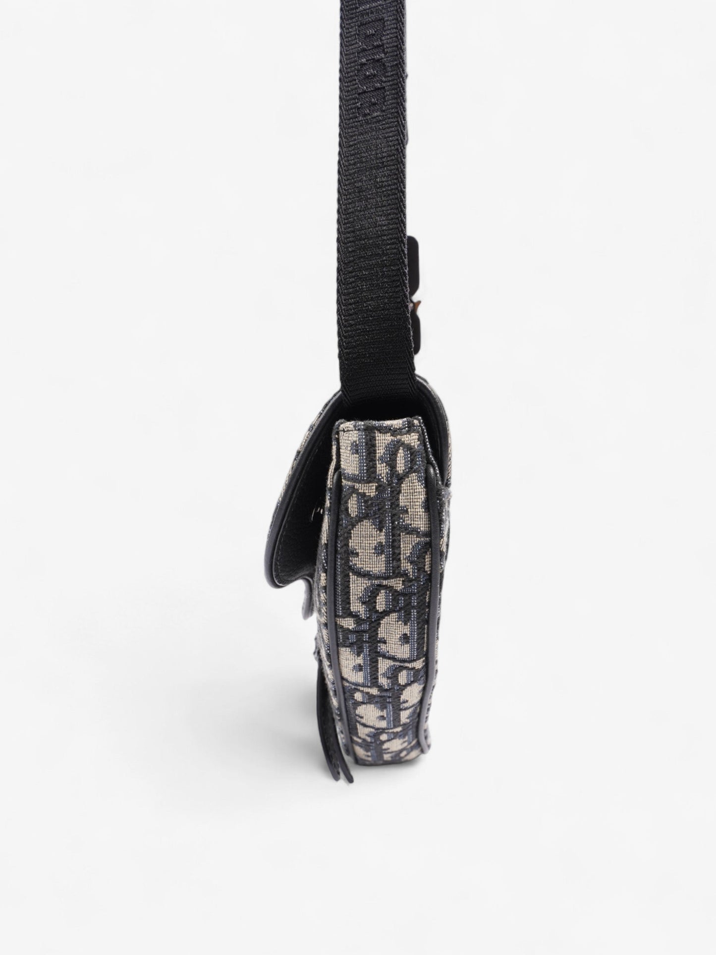 Dior Christian Saddle Homme Oblique Crossbody Bag Canvas Black