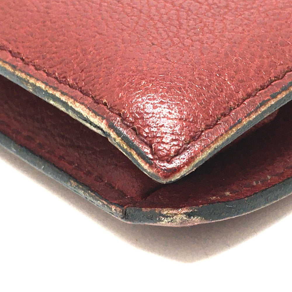 Dior Christian Shoulder Bag Cdmetal Old Women Leather Red