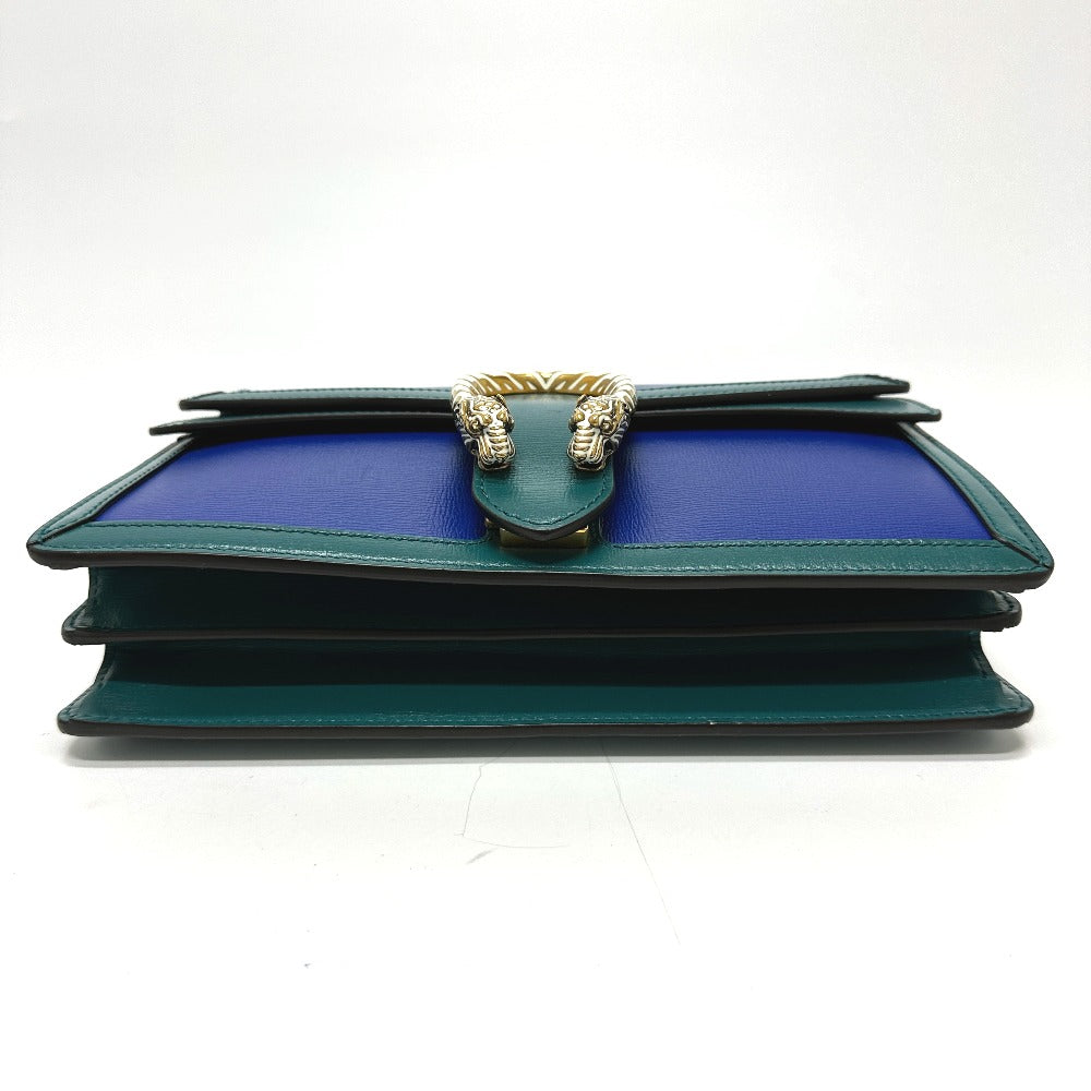 Gucci By color Duonisos Leather Blue Shoulder Bag
