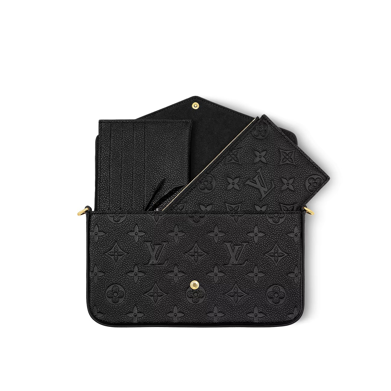 Louis Vuitton FELICIE POCHETTE Monogram Empreinte Leather Crossbody Bag