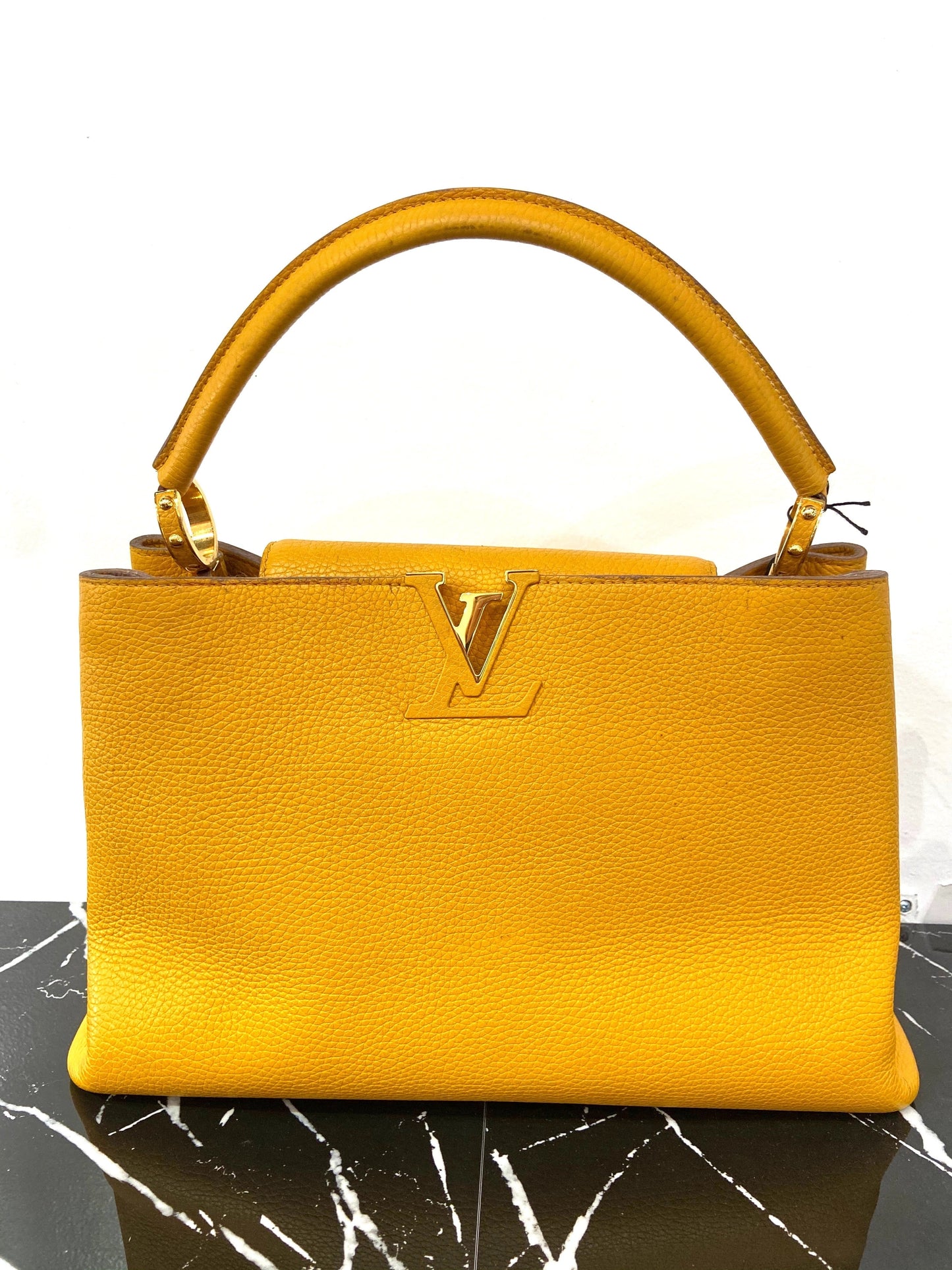 Louis Vuitton Taurillon Capucines Mm Tourenesol Hat