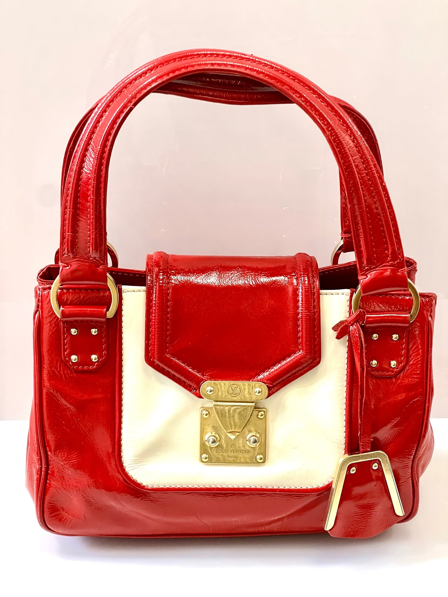 Louis Vuitton CRUISE SAC BICOLOR Leather Vernis Handbag