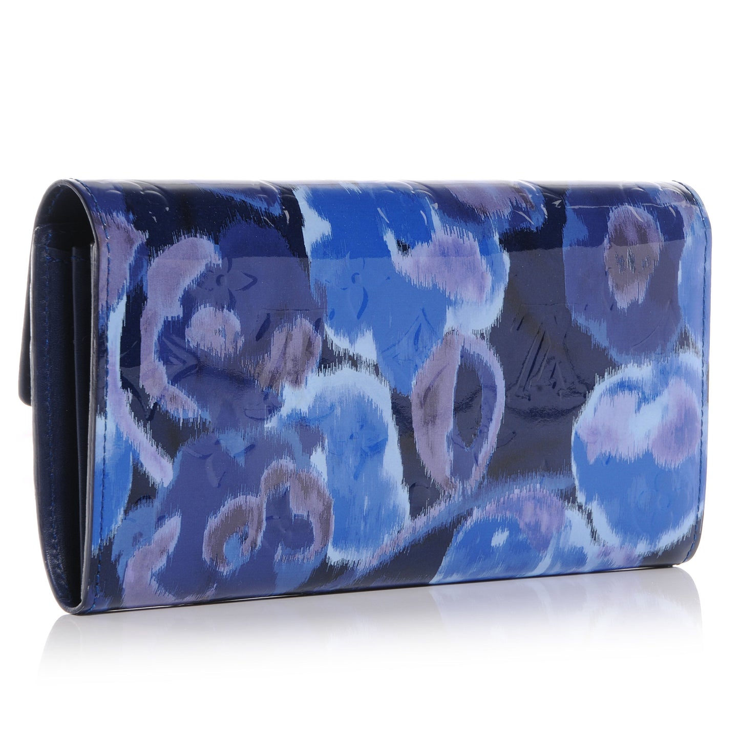 Louis Vuitton Ikat Sarah Grand Blue Vernis Wallet Case