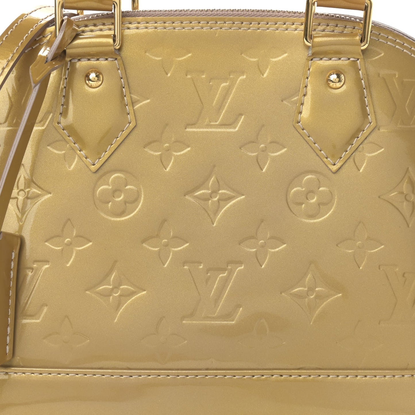 Louis Vuitton ALMA BB Gold Vernis Handbag