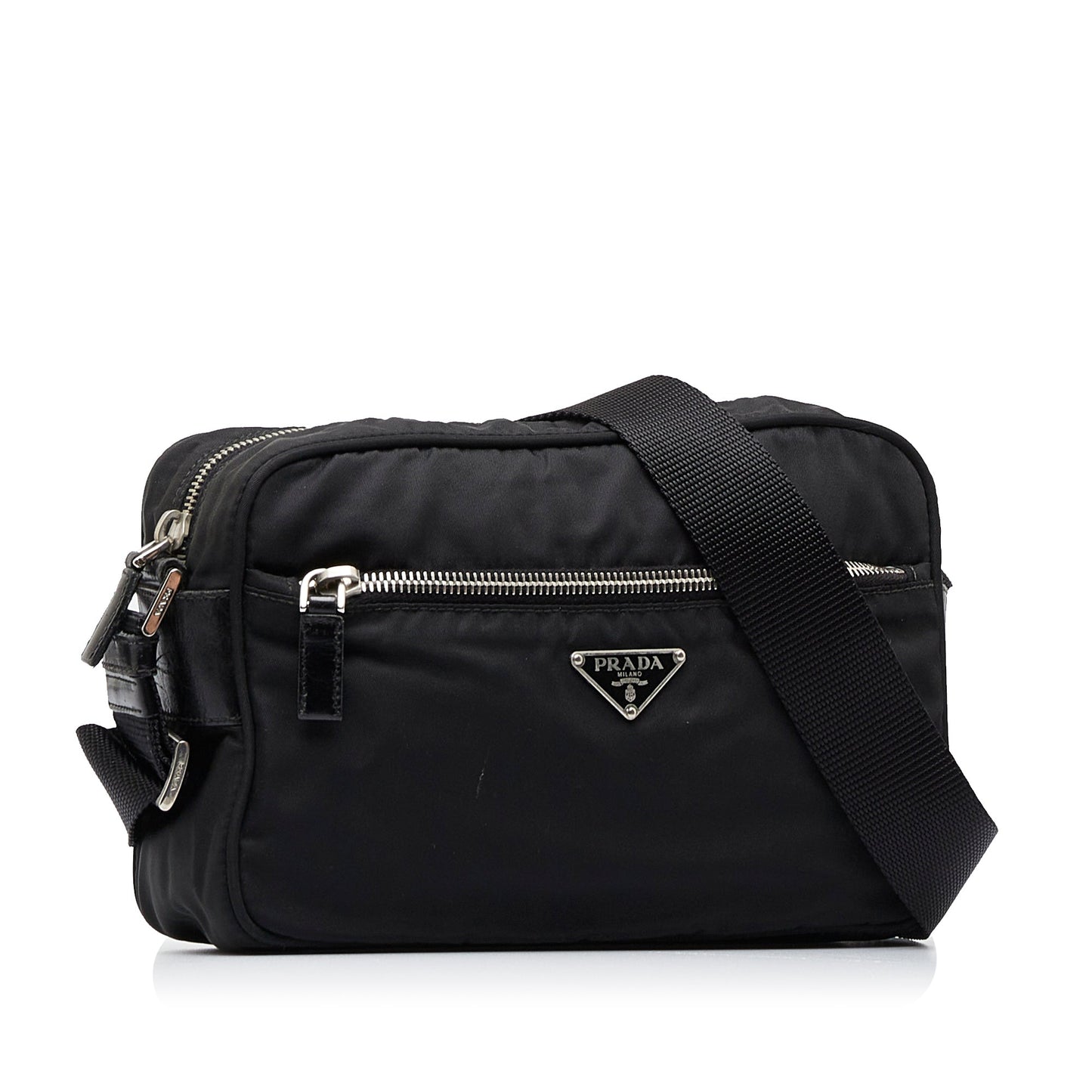 Prada Tessuto Crossbody Bag Nylon Black Black Nylon 3