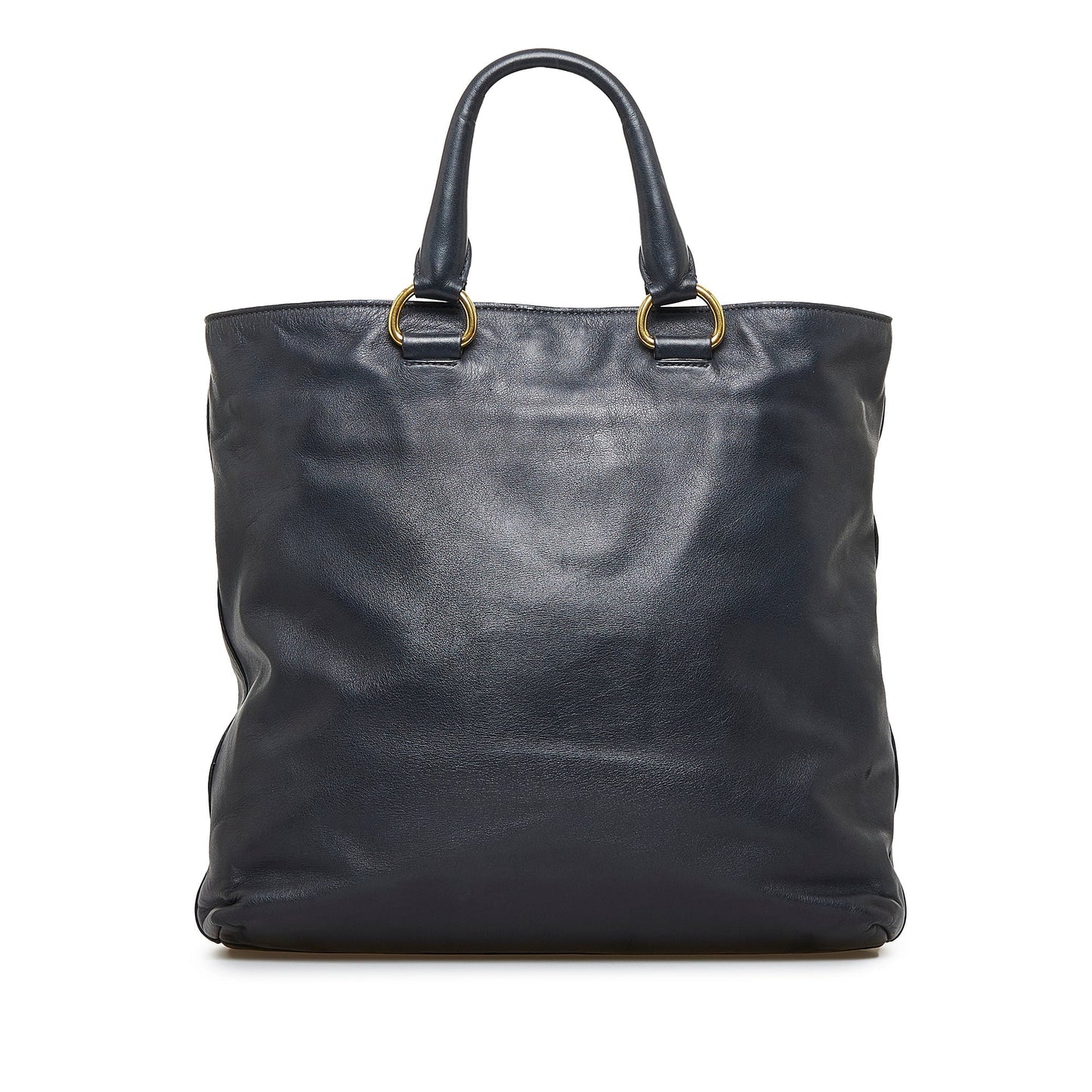 Prada Soft Calf Shopping Tote Satchel Black Satchel Bag