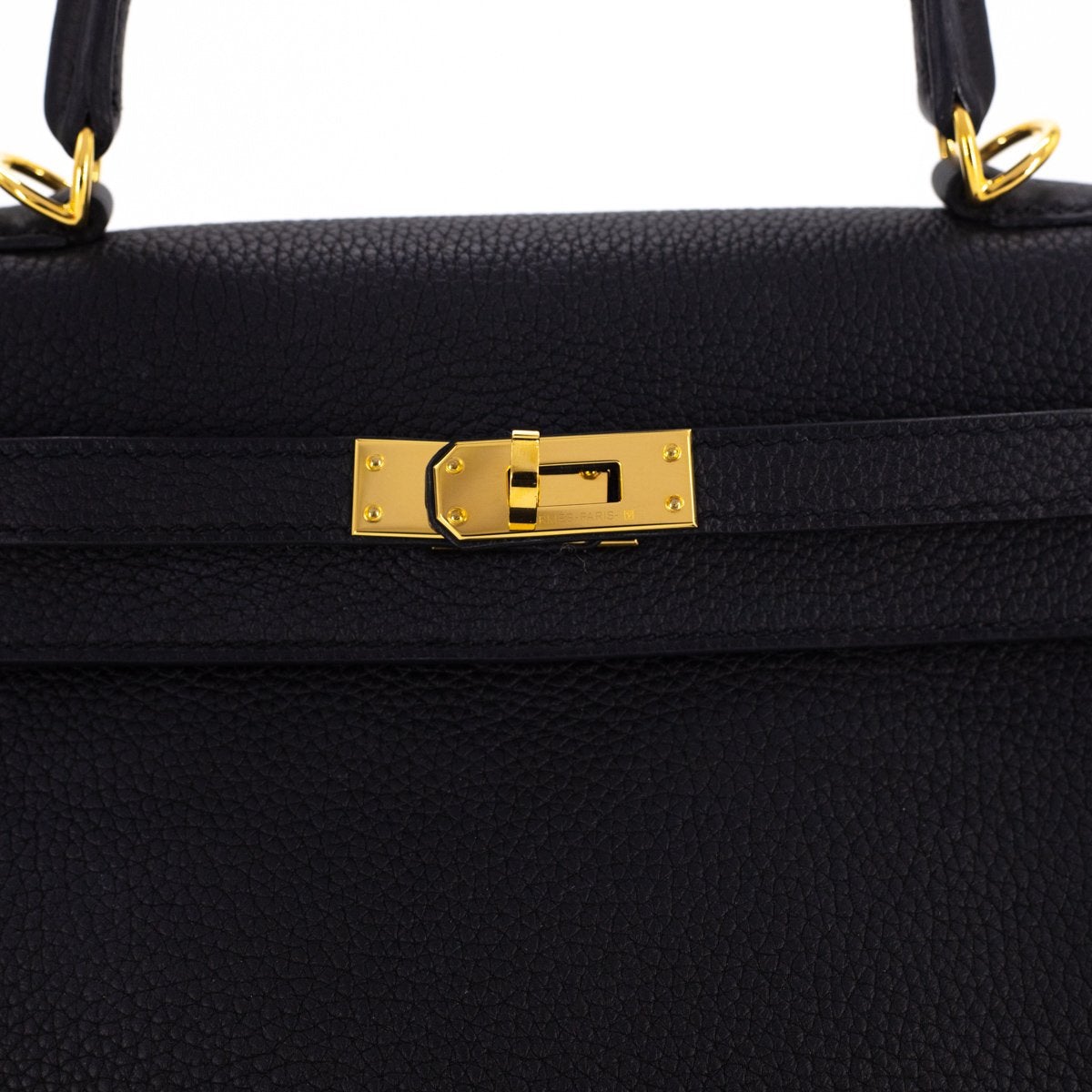 Hermes Kelly Noir Stamp Handbag Travel Bag