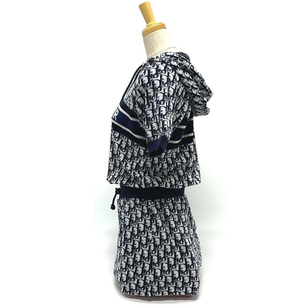 Dior One Piece Cotton Navy Oblique Fleece Short Travel Bag