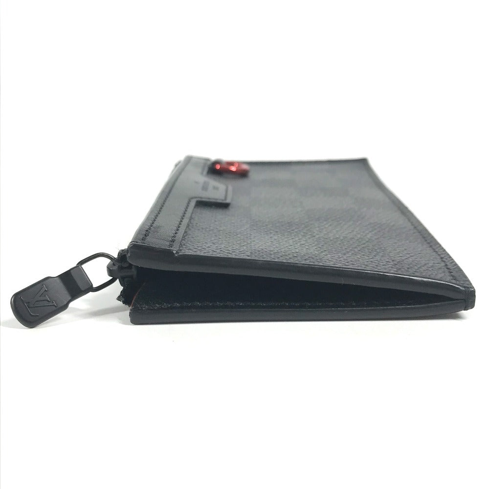 Louis Vuitton Coin N60354 Damier Grafitto Damier Canvas Black Wallet Case