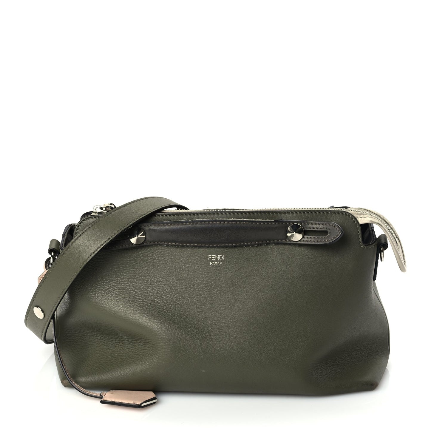 Fendi Handbag Dolce 4 Color By The Way Boston Leather Vitello Green Shoulder Bag