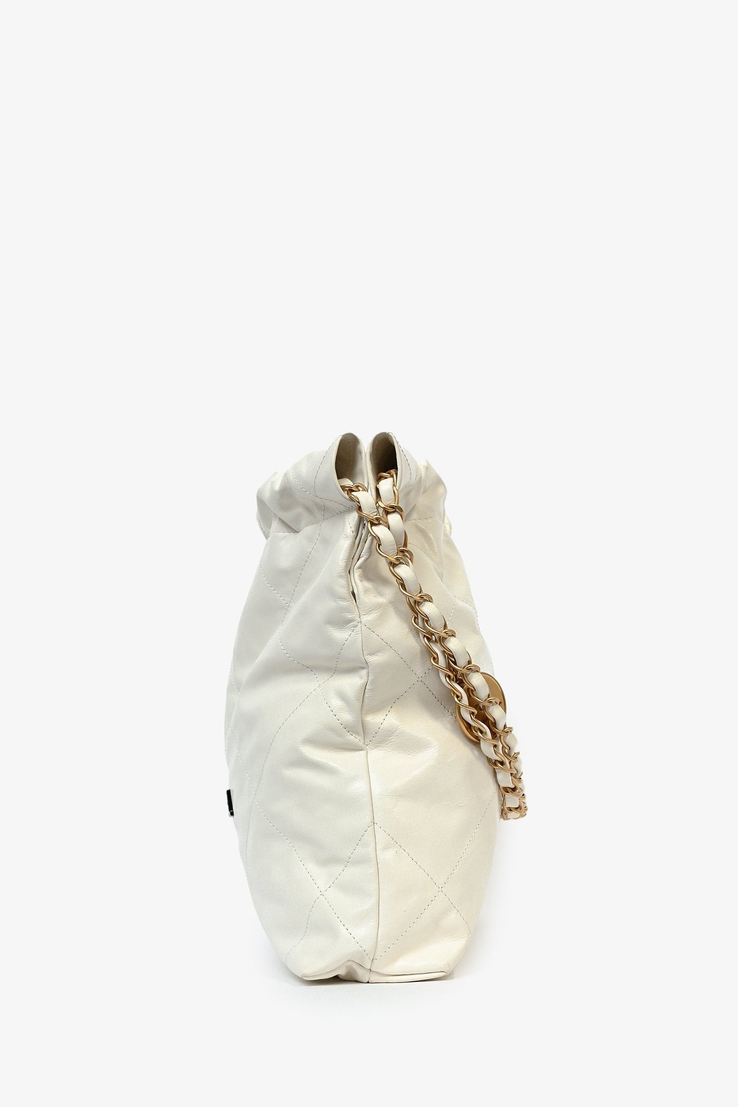 Chanel ™ White Leather Small 22 Shoulder Bag