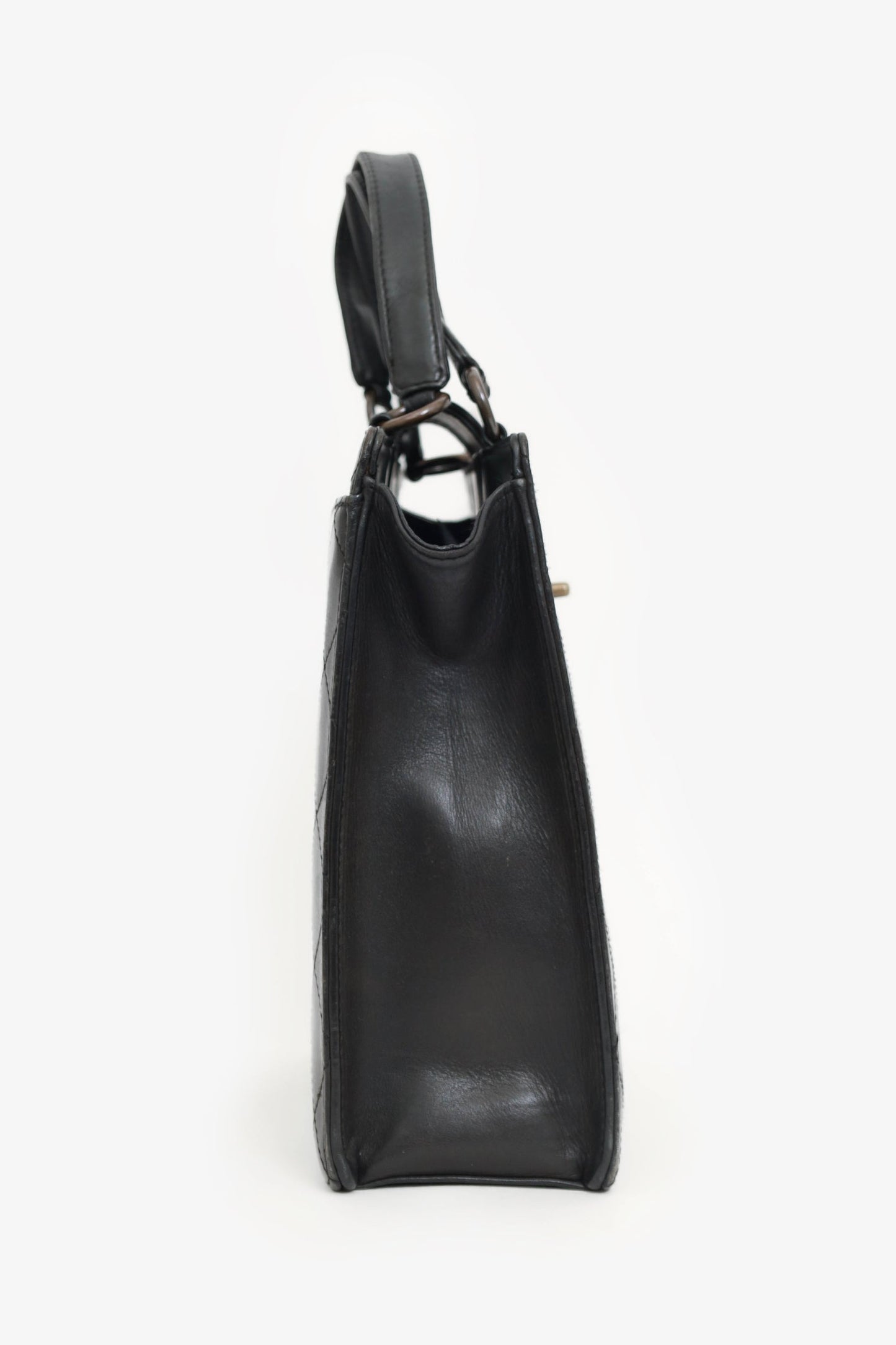 Chanel ™ 1996-97 Black Leather Matelasse Coco Mark Tote