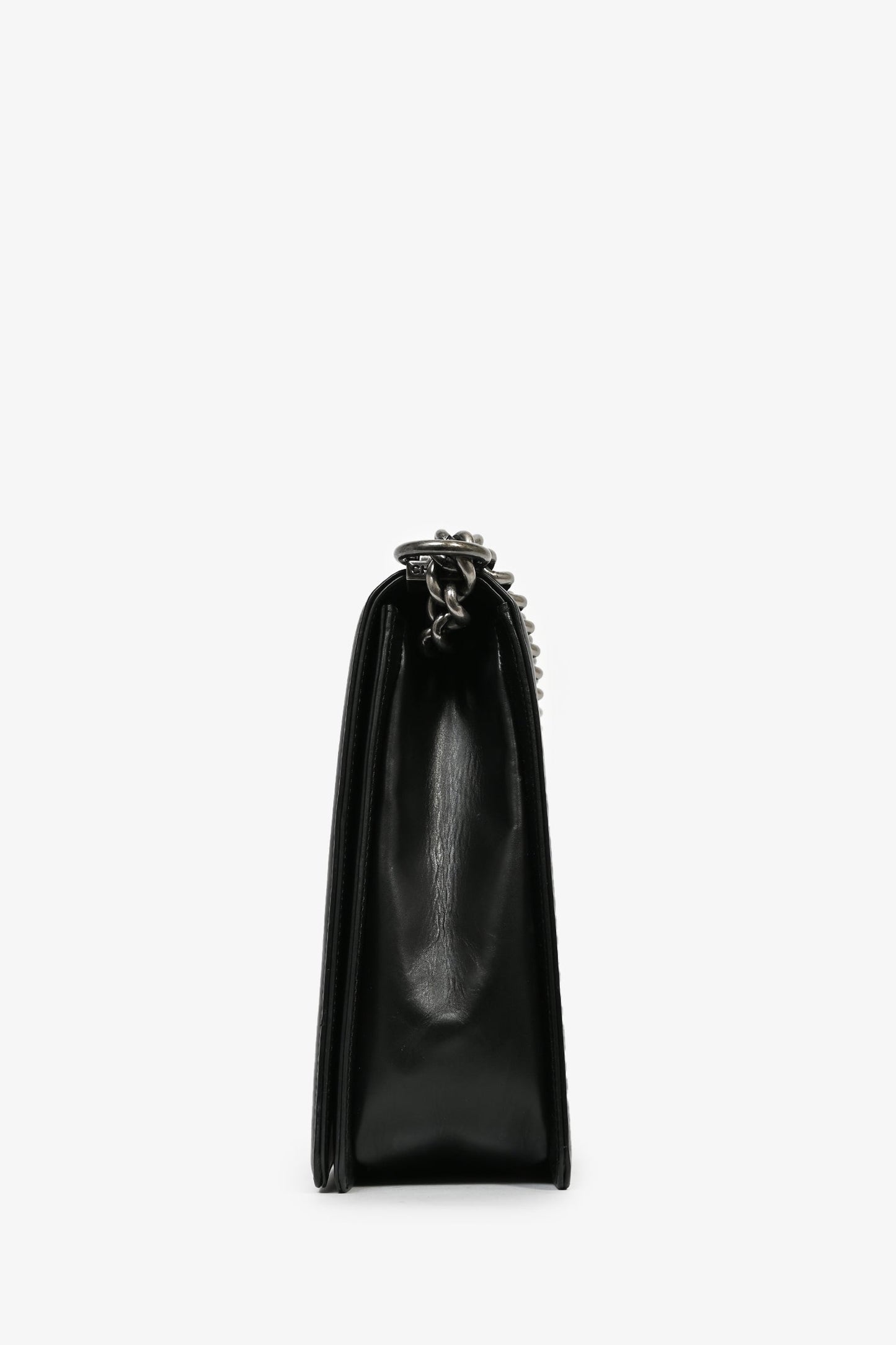 Chanel ™ Black Calfskin Leather Large Boy Accessory