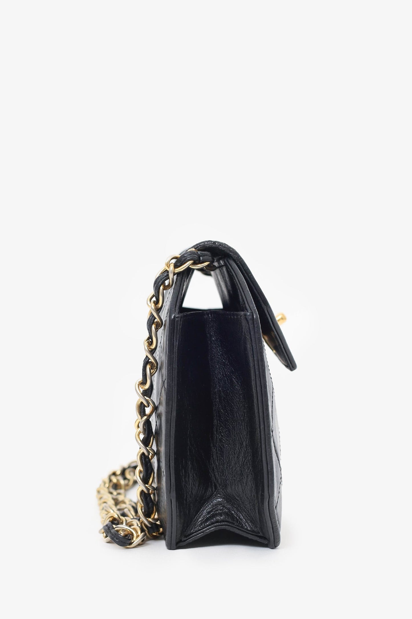 Chanel ™ Black Quilted Leather Octagon CC Flap Bag