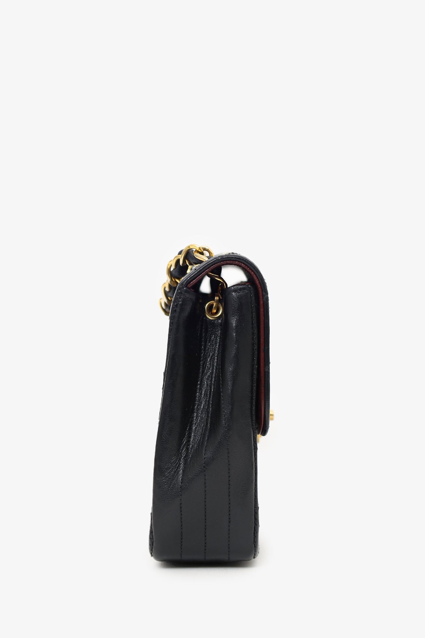 Chanel ™ 1986-88 Black Quilted Lambskin Circle CC Mini Flap Bag