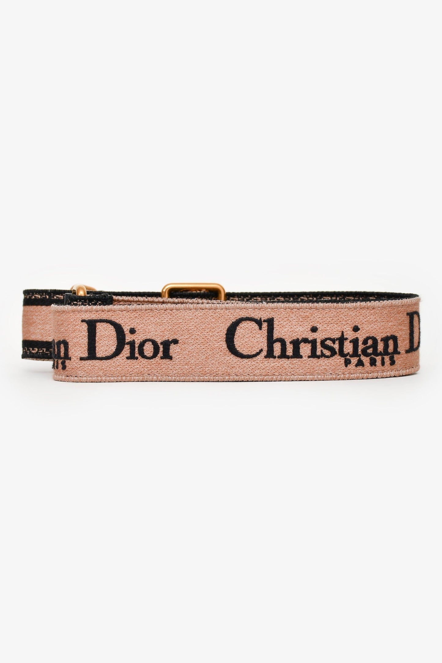 Dior Handbag Christian Bag Strap Leather Canvas Black