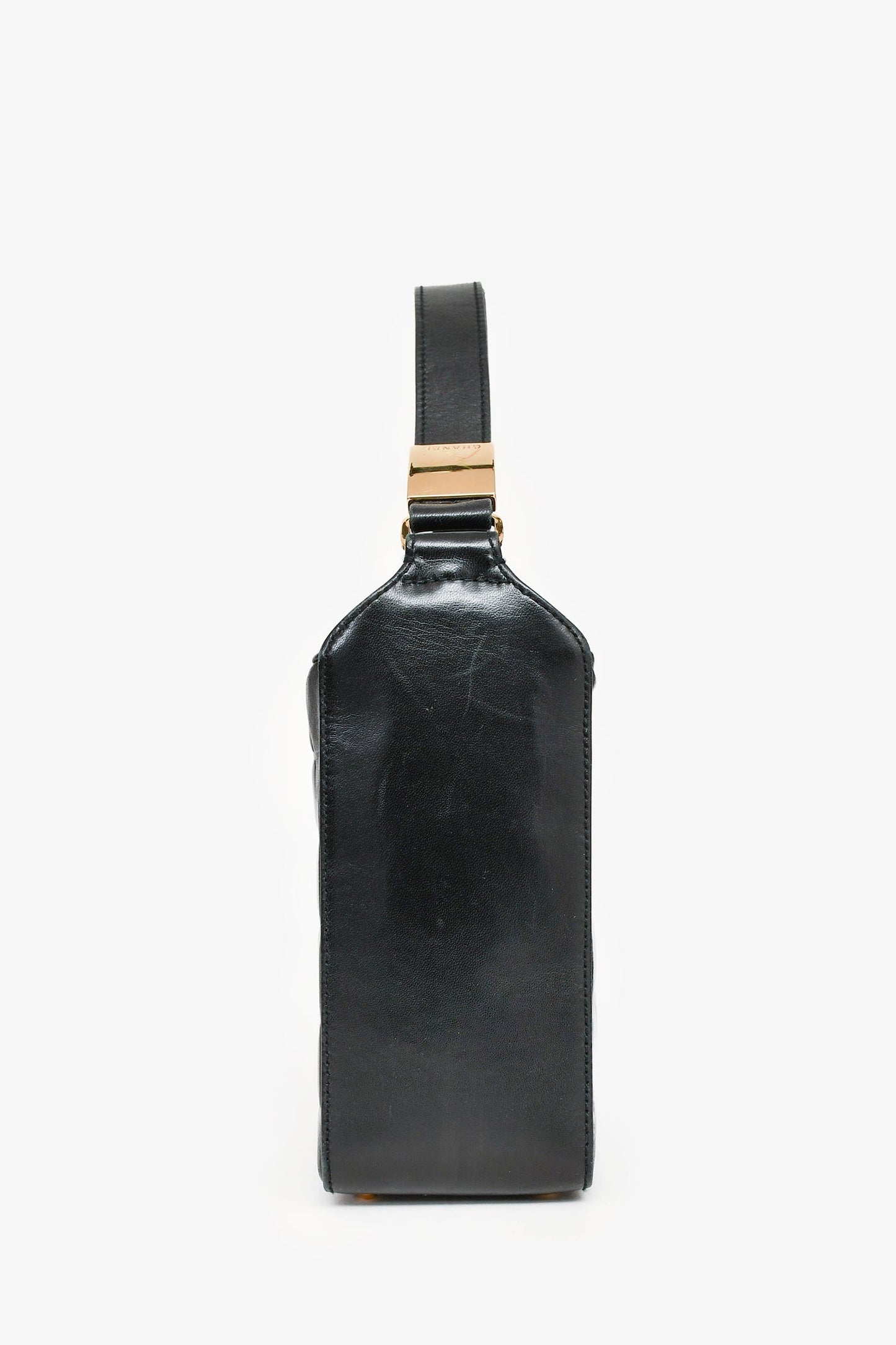 Chanel ™ 2003/2004 Black Leather Choco Bar CC Shoulder Bag