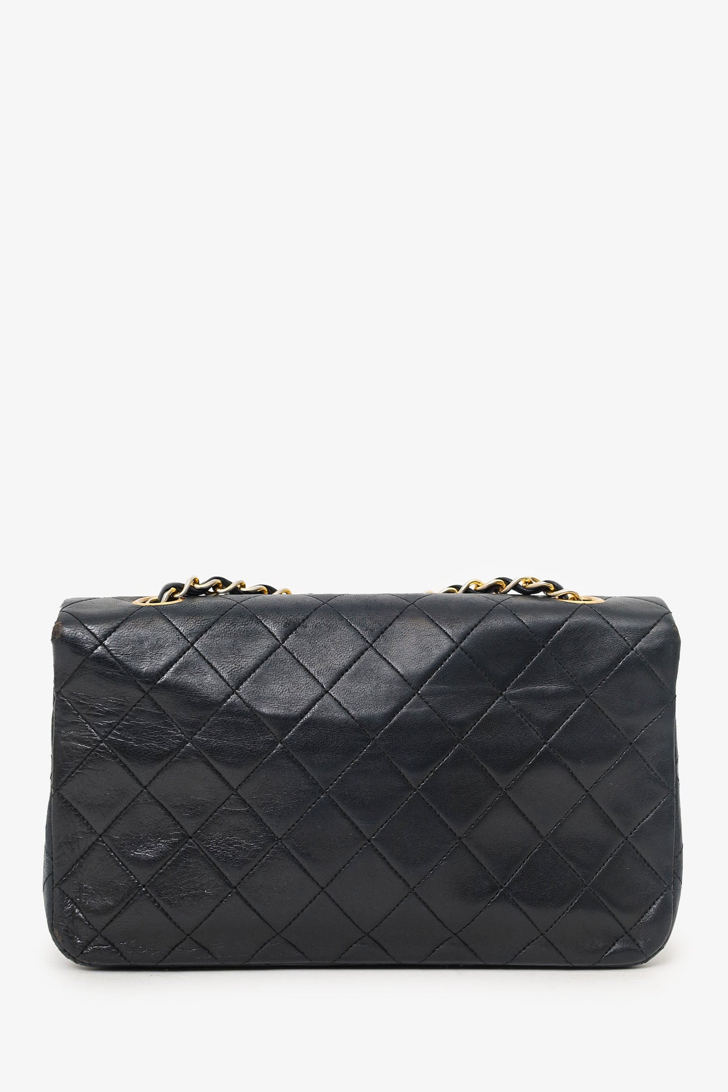 Chanel ™ 1989-91 Black Quilted Lambskin Full Flap Bag (As Is)