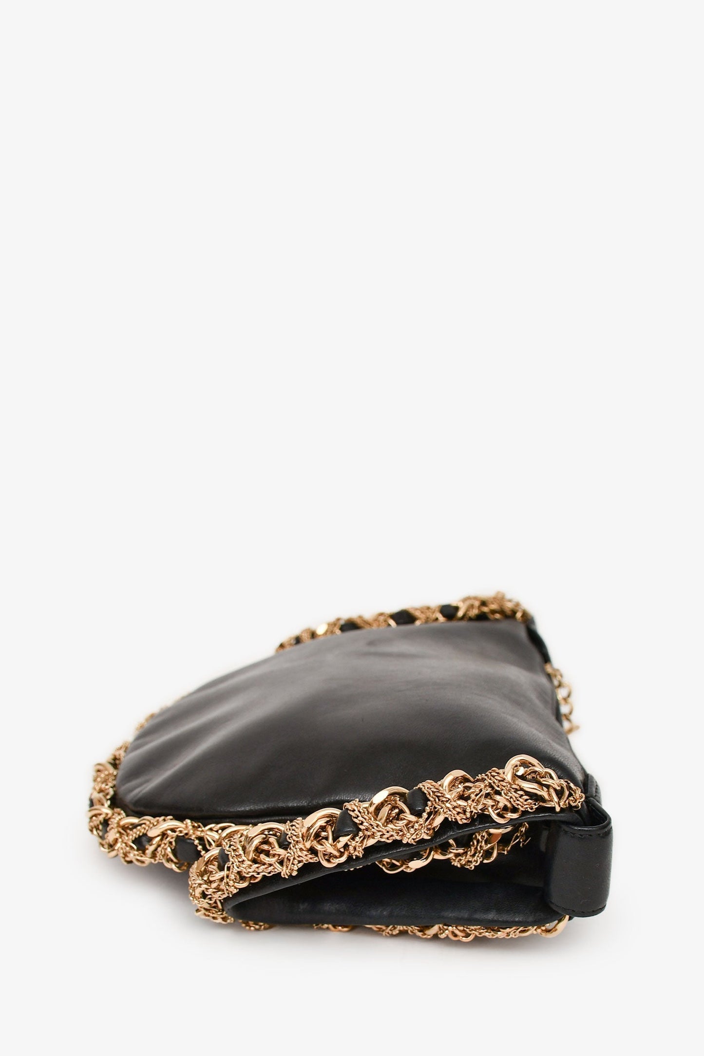 Chanel ™ 2012/13 Black Lambskin Twisted Chain Hobo Mini Handbag