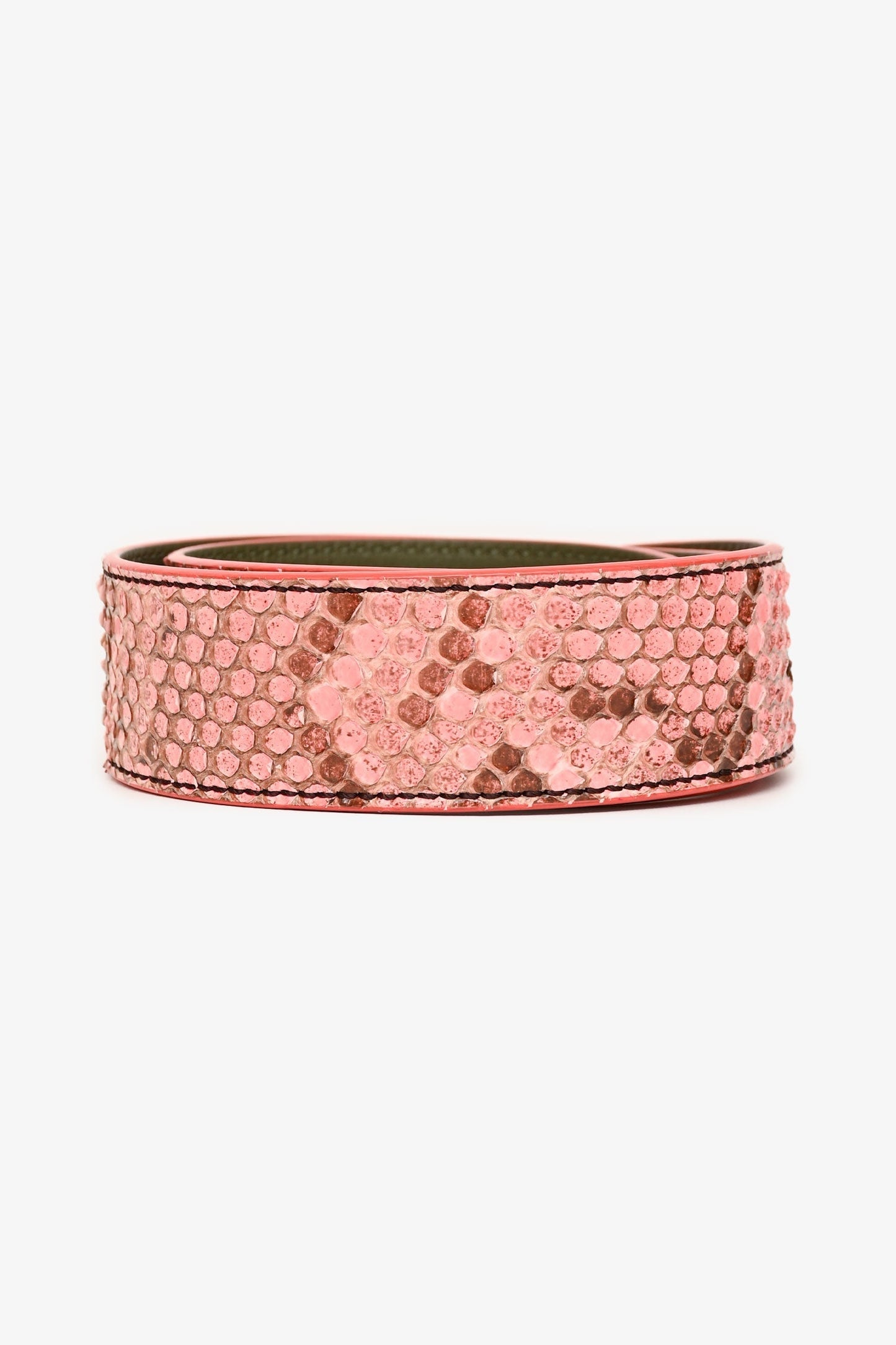 Fendi Bag Strap Leather Python Green Travel Bag