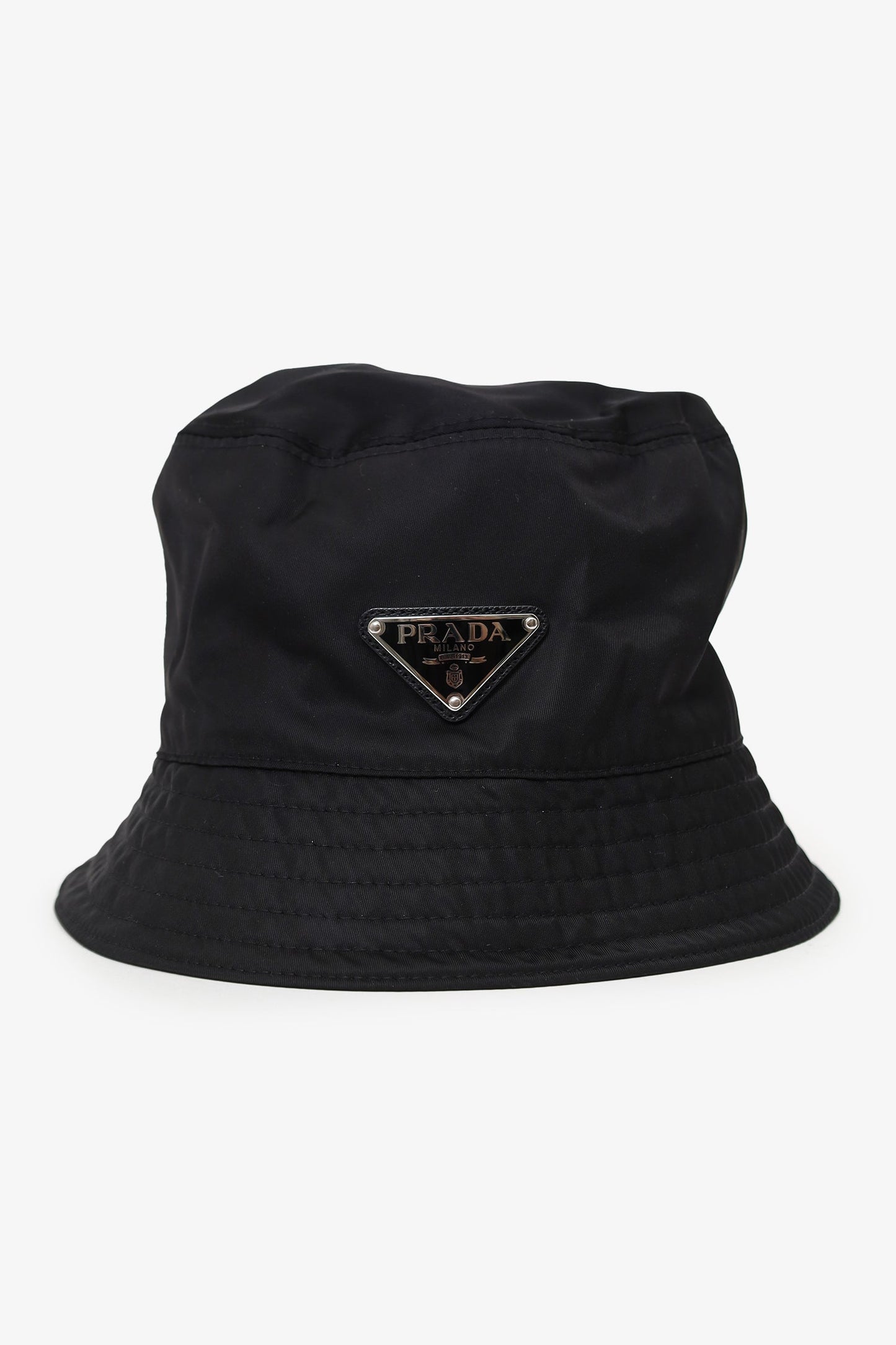 Prada Bag Hat Nylon Black Bucket Bucket Bag Hat Size S