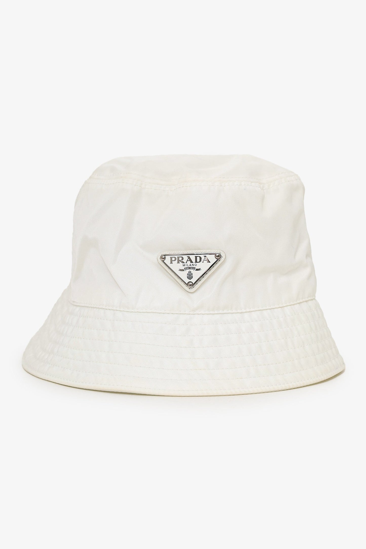 Prada Bag Re- Hat Nylon White Bucket Bucket Bag