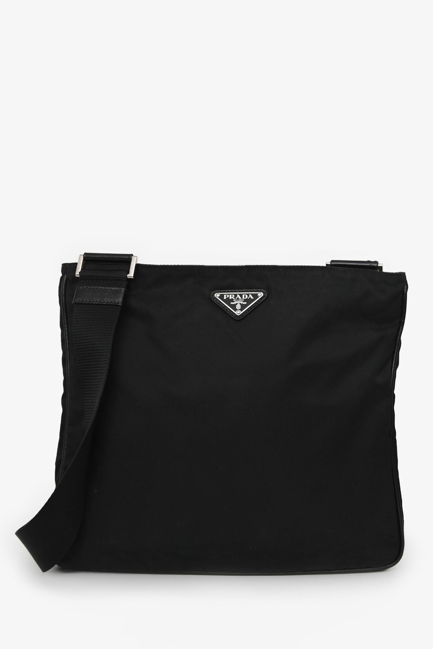 Prada Crossbody Bag Messenger Bag Nylon Black Nylon Messenger Bag