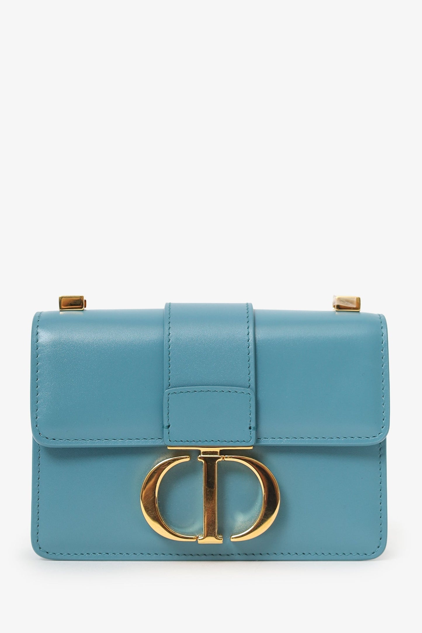 Dior Crossbody Bag Christian Montagine Crossbody Leather Blue Micro