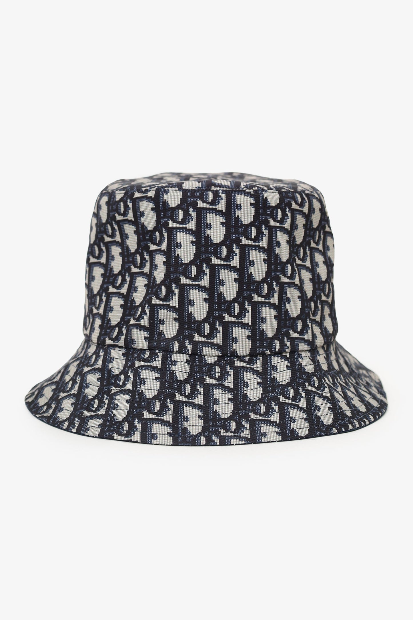 Dior Bag Christian Oblique Reversible Hat Blue Navy Bucket Bucket Bag