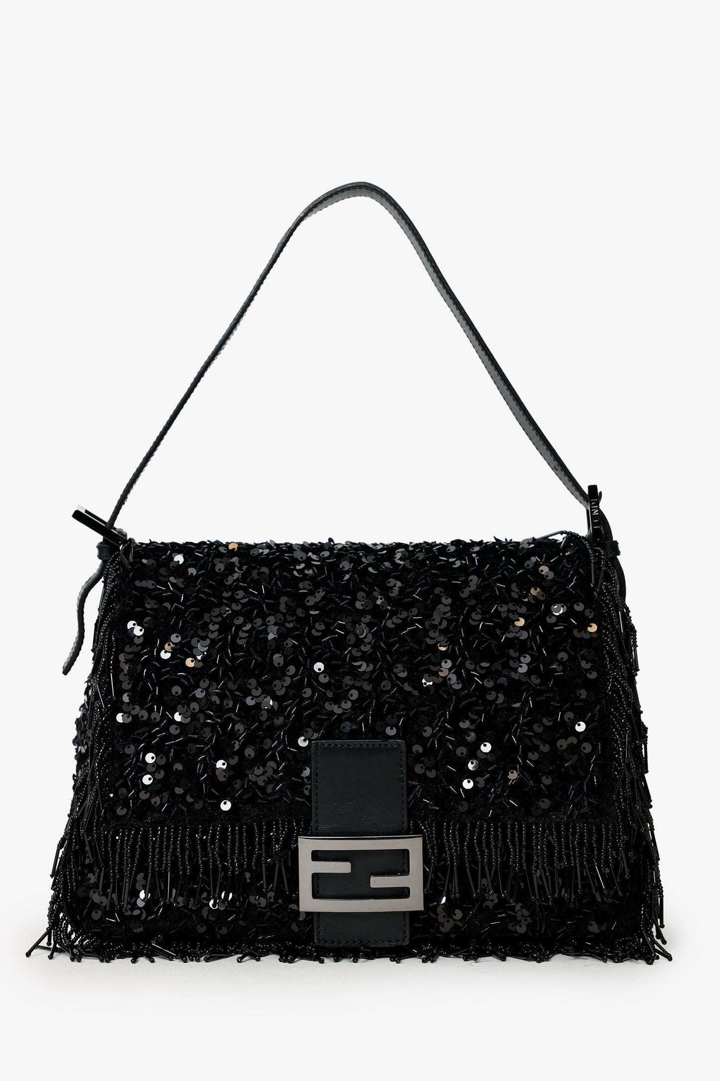 Fendi Shoulder Bag Limited Edition 1 30 Sequin Beaded Black