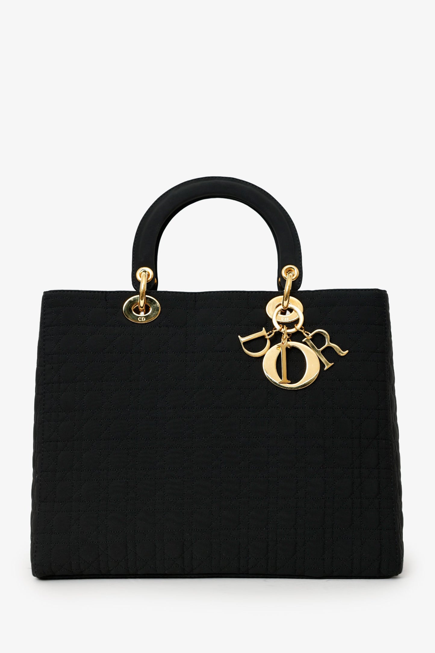 Dior Handbag Christian Cannage Lady Bag Nylon Large