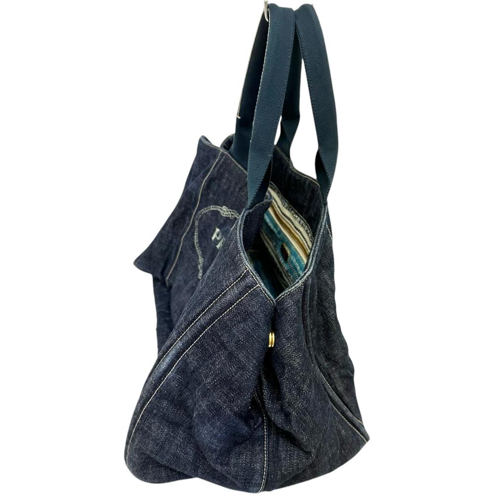 Prada Canapa Handbag Canvas Travel Bag