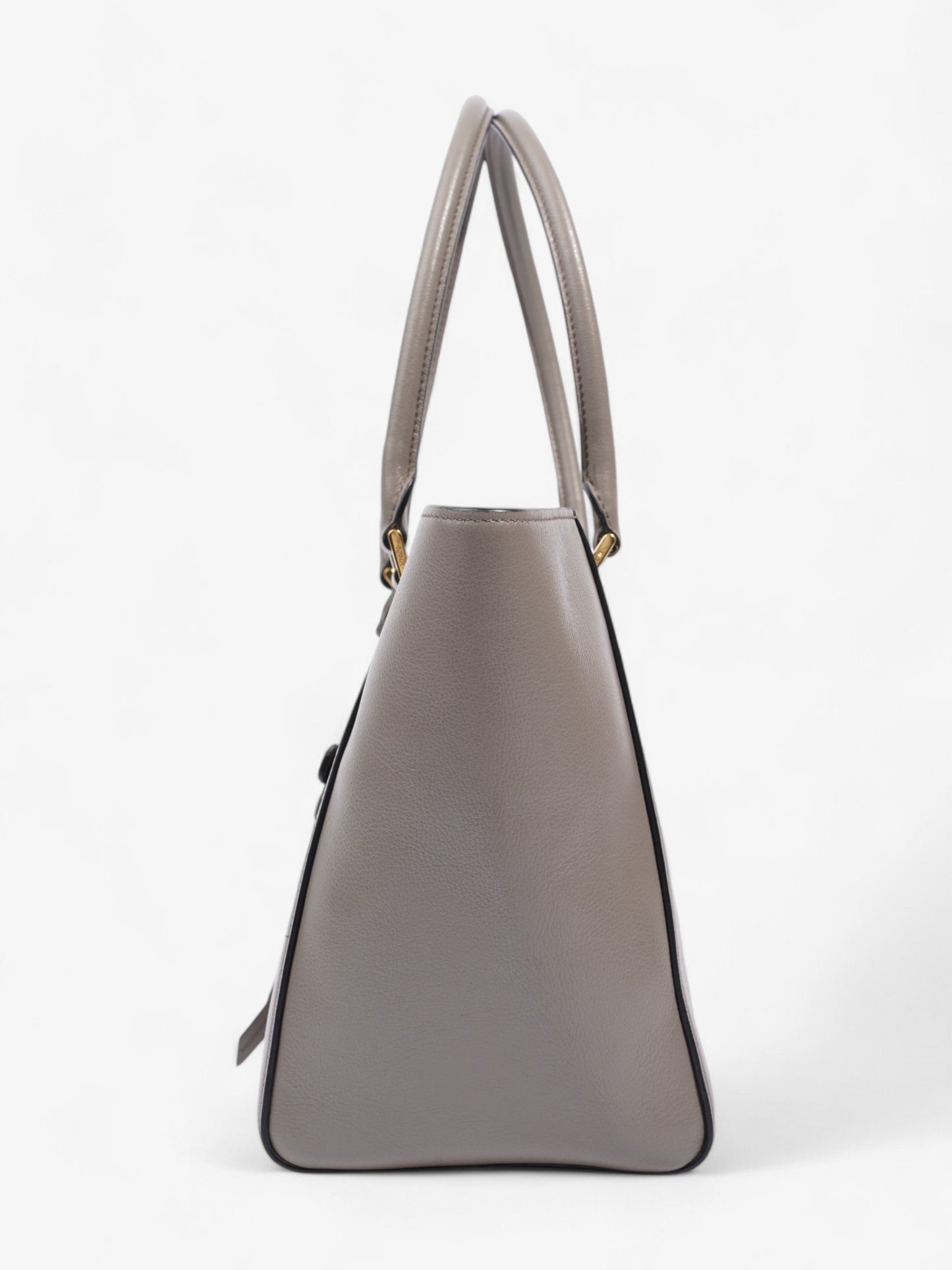 Prada 2Way Grey Shoulder Bag Leather Gray