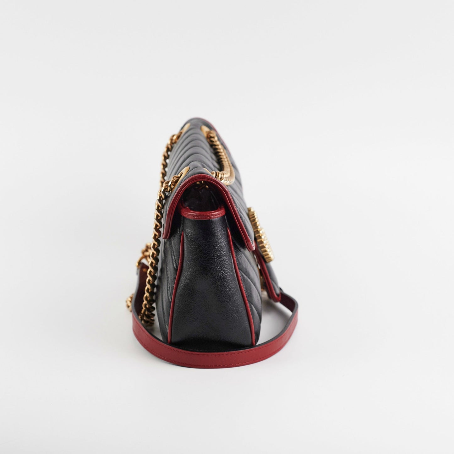Gucci Marmont Shoulder Bag Black Red Crossbody Bag Shoulder Bag