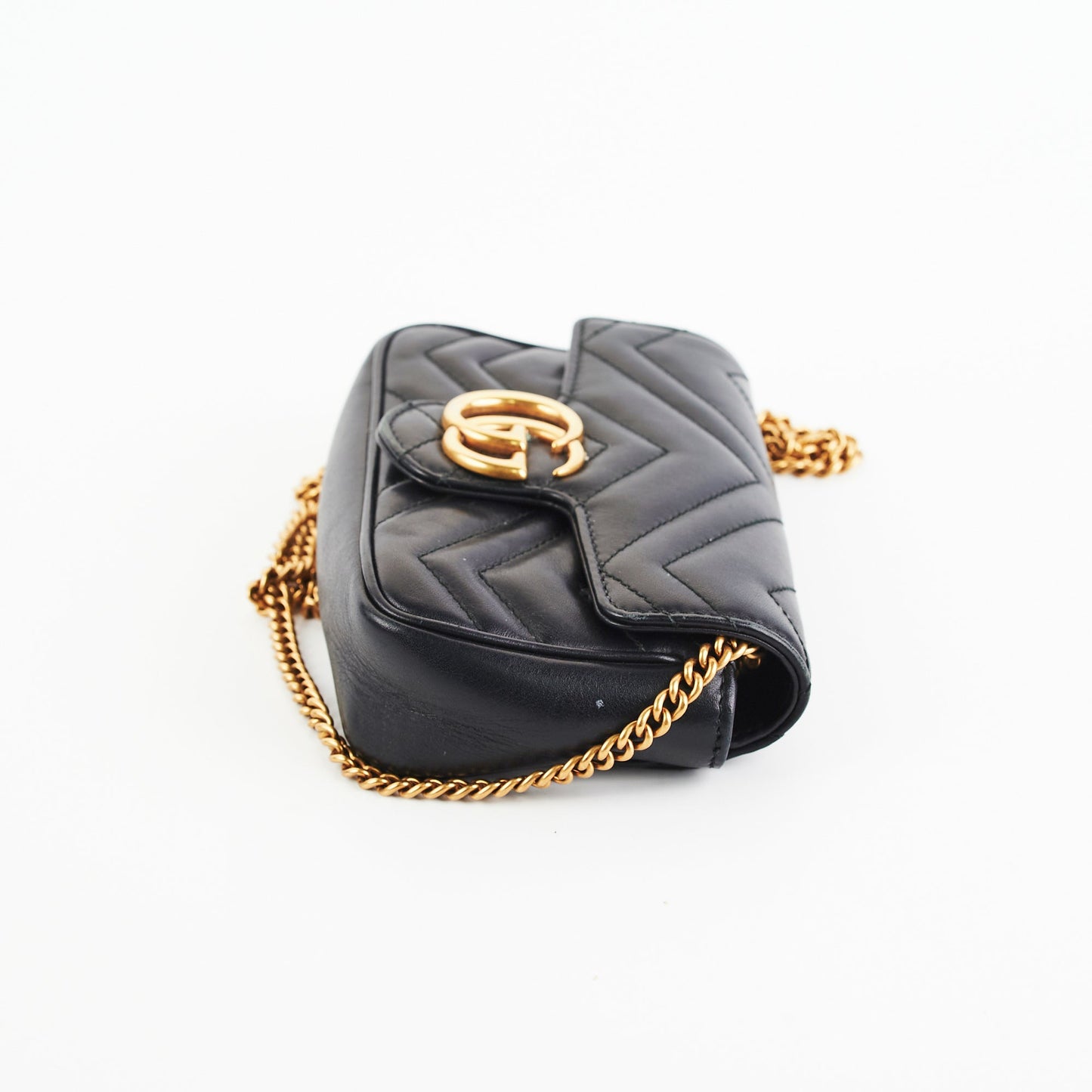 Gucci Supermini Marmont Crossbody Bag Black