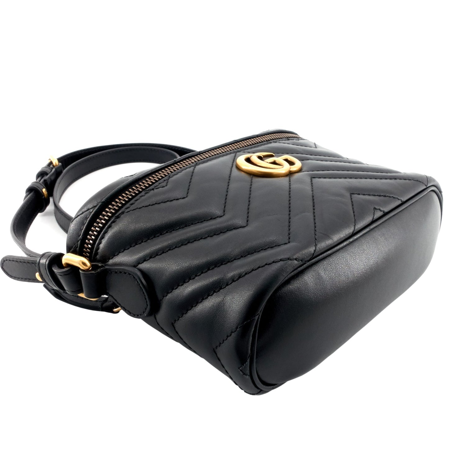 Gucci Marmont Vanity Crossbody Bag Leather Mini