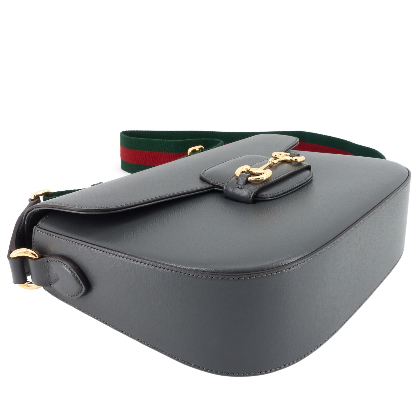 Gucci Horsebit Shoulder Bag Leather Large Crossbody Bag