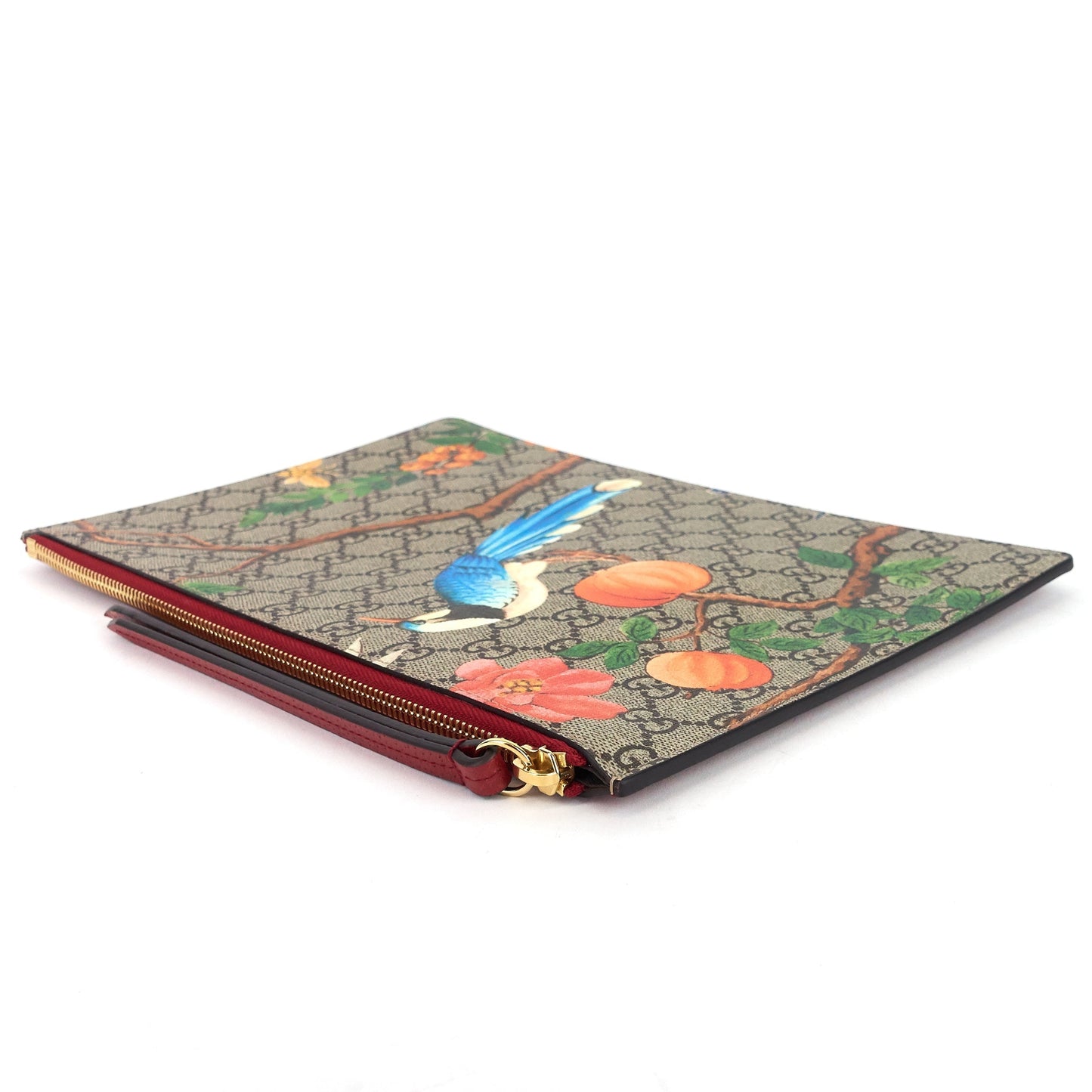 Gucci Tian Supreme Zip Pouch Clutch Bag Canvas Monogram