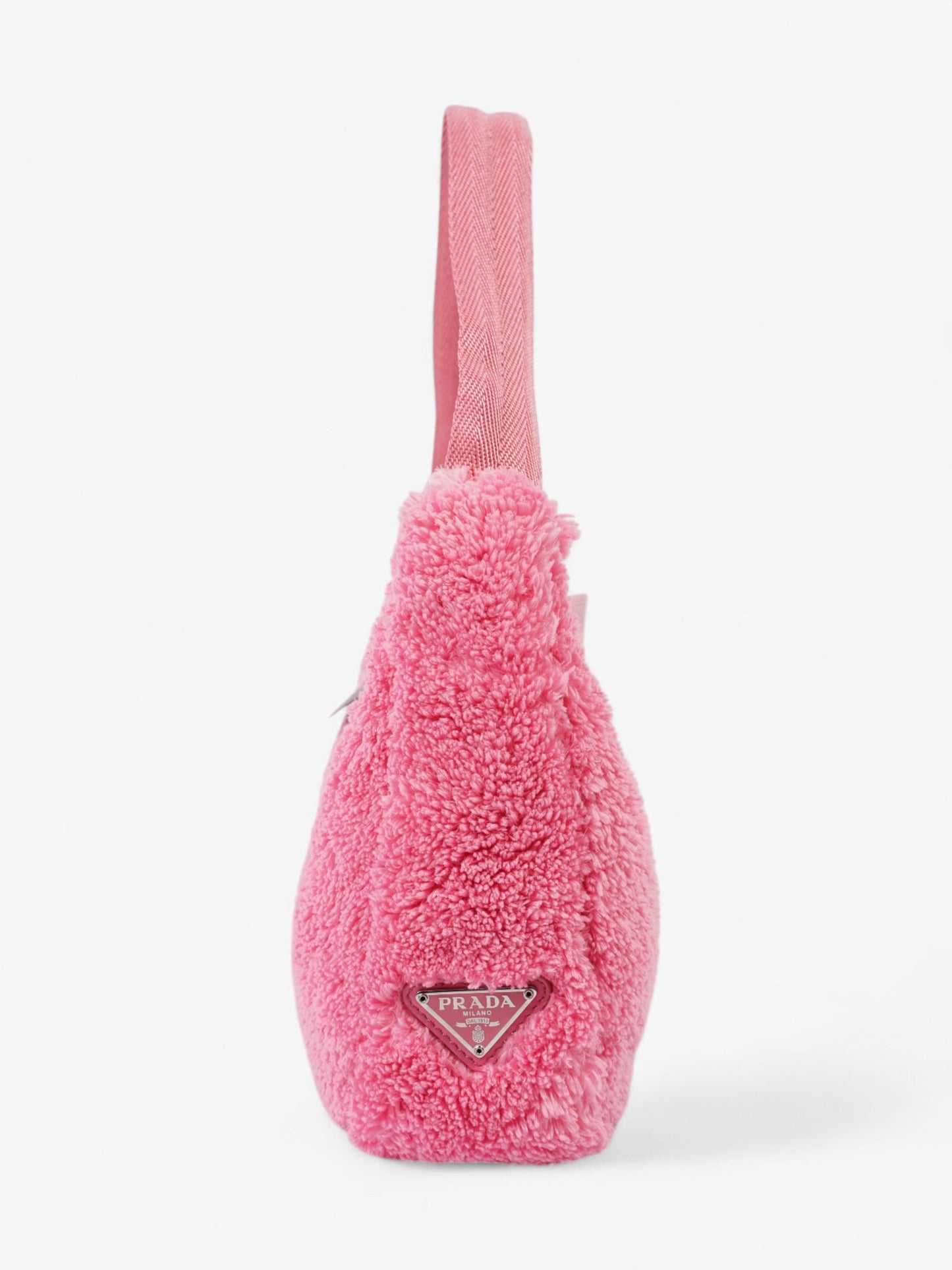Prada Re Edition Fabric Shoulder Bag Black Pink Mini