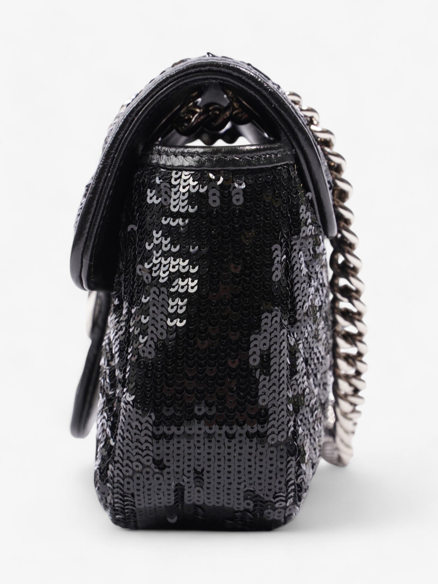 Gucci Marmont Sequin Crossbody Bag Black Mini