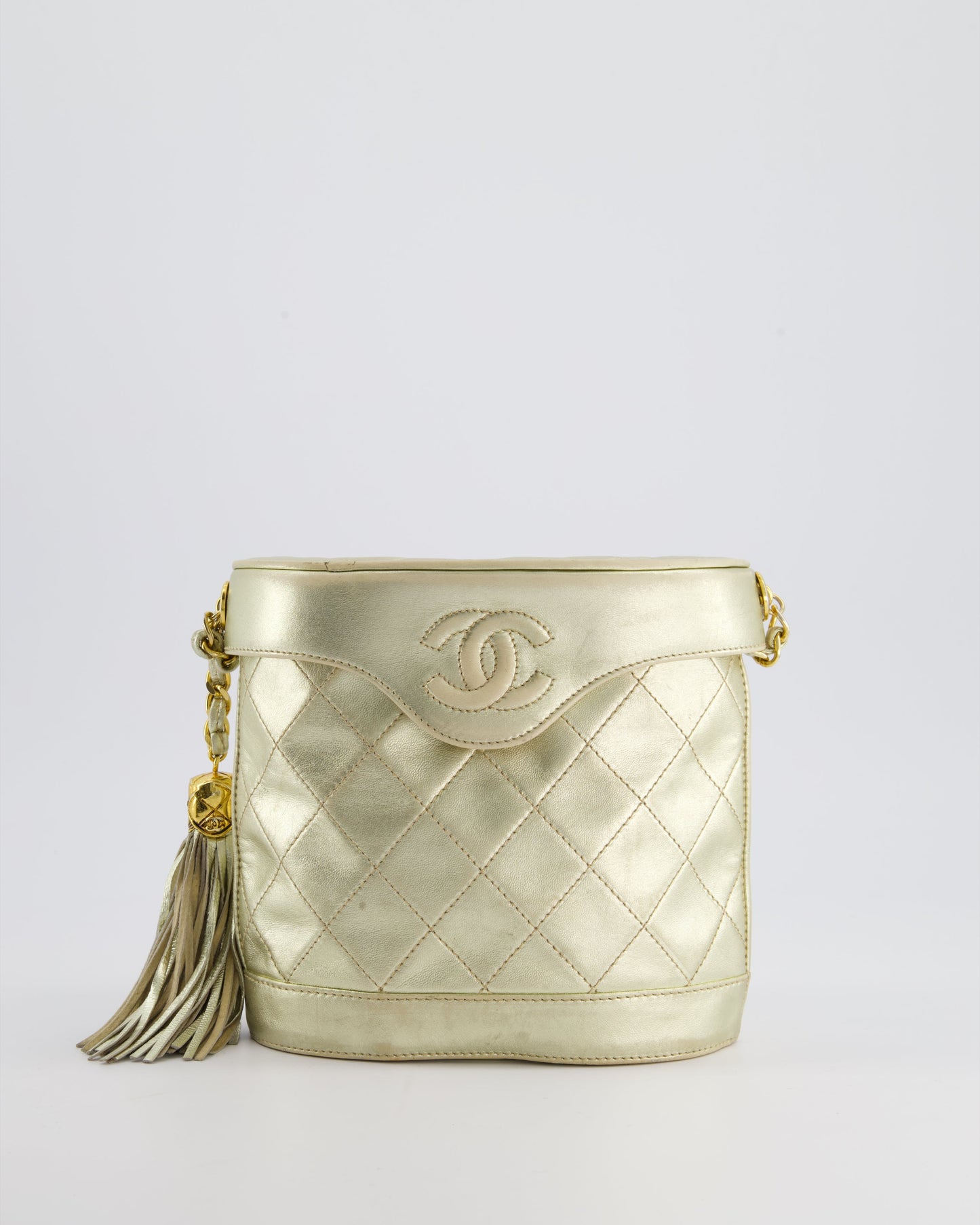 Chanel Gold Lambskin Leather Small Binocular with Gold Hardware Accessory