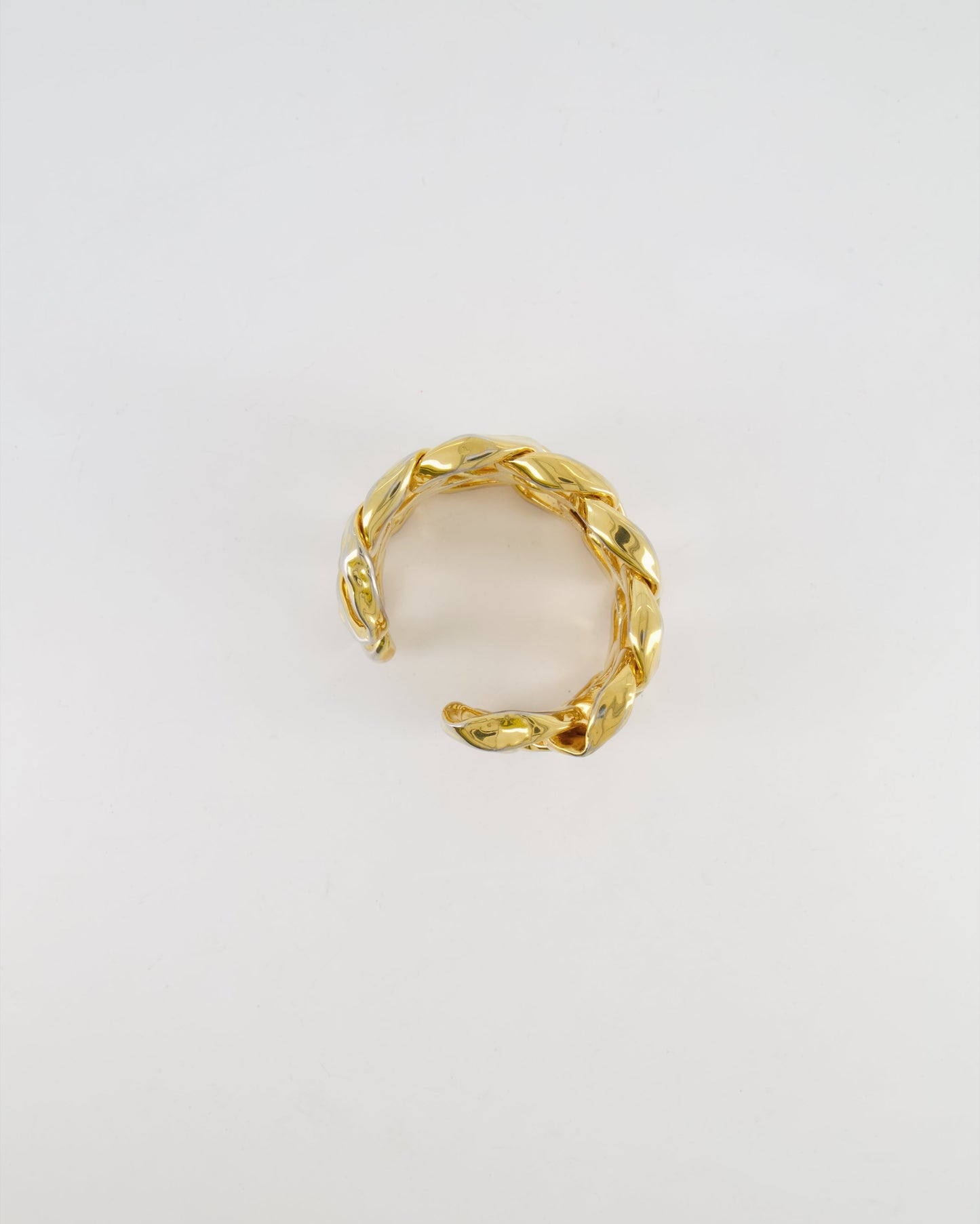 Chanel 2003 Shiny Gold Chain Bangle Bracelet