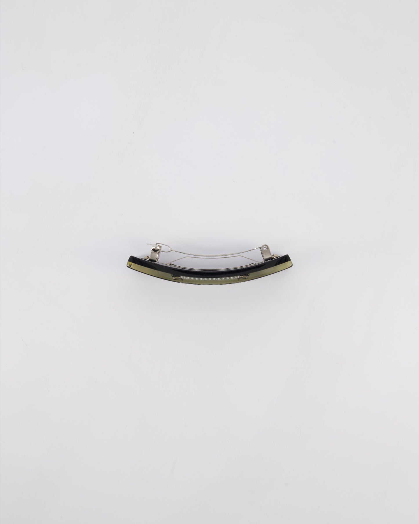 Chanel 16/S Black & White Hair Clip with Logo and Crystals Accessory