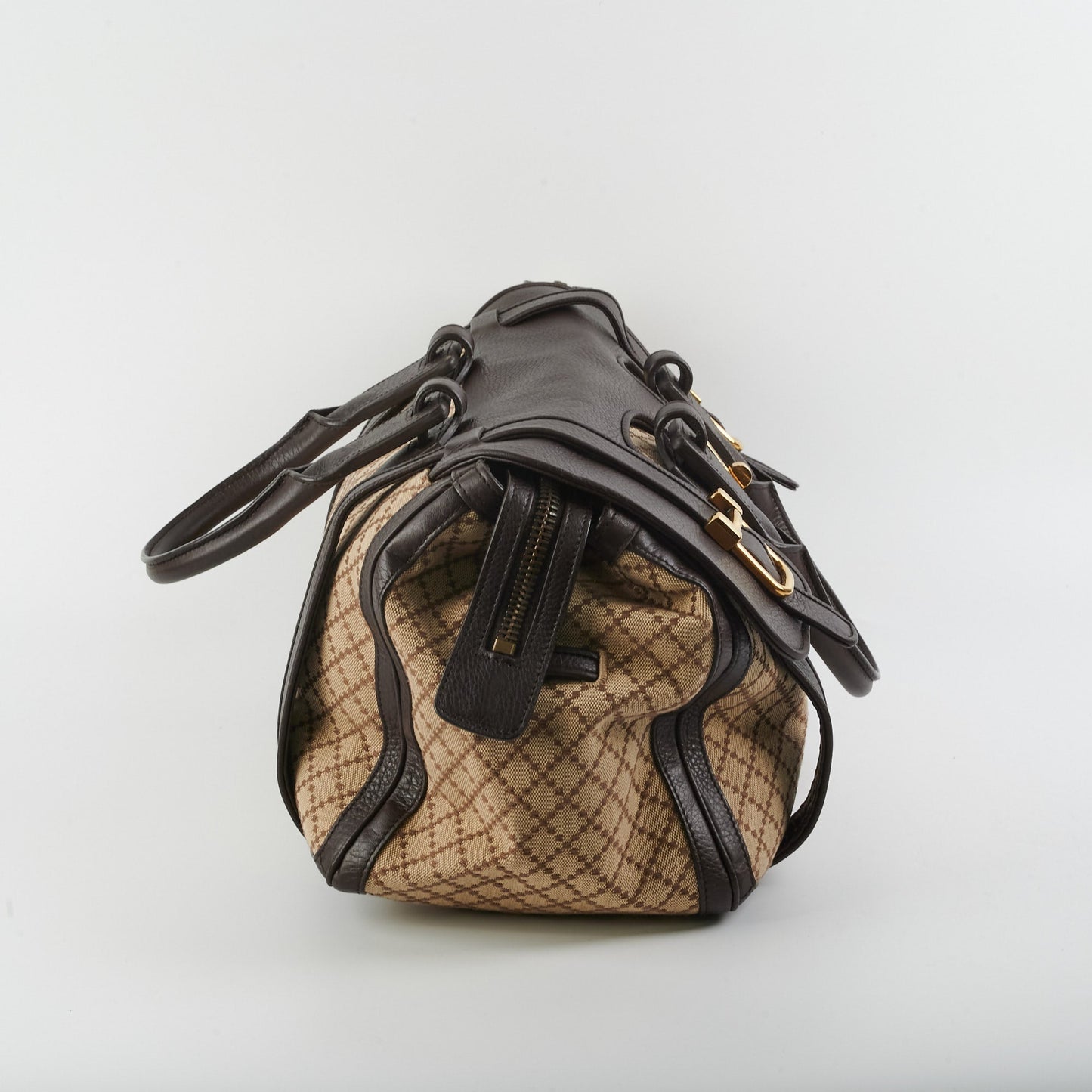 Gucci Boston Diamante Bag Brown Tote Bag